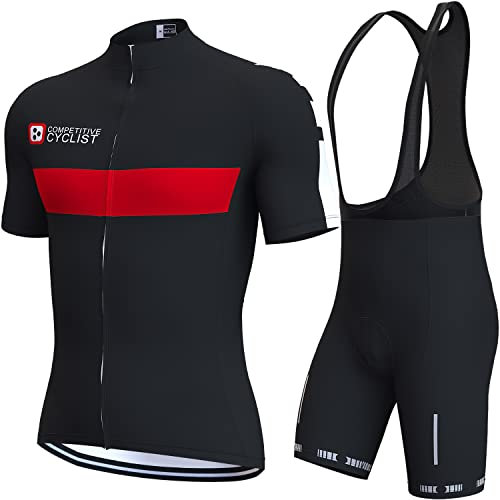 assocauicy Rennrad Trikot Herren Set,Atmungsaktiv Und Schnelltrocknend Herren-Radtrikot Radhosen Für Männer Mit 3D-Gel-Pads