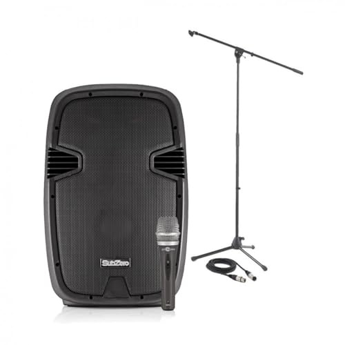 SUBZERO Portable PA Speaker System with Bluetooth and Microphone, 12 Inch