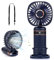 Ventilateur à main 20 heures + ventilateurs portatifs USB rechargeables avec 5 vitesses et écran d'alimentation, ventilateur de bureau à piles, petit ventilateur personnel avec socle