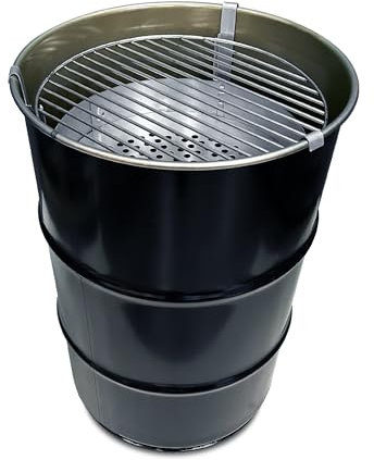 BarrelKings - Barbecue Charbon de Bois - BBQ Tonneau - Grille - Baril de Pétrole - 60 L