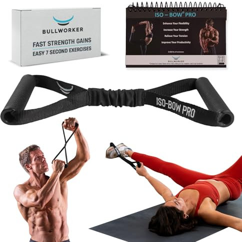 Bullworker Iso-Bow Pro – isometrisk träningsutrustning: Självmotståndig stretchrem och träningsutrustning, bärbara träningsremmar för hemmet - yoga, pilates, rörlighet och styrketräning