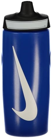 Nike Refuel Bottle Grip 18 oz 532 ml Water Bottle Sports Bottle Training Fitness Non-Slip Handle Game Royal Black/White