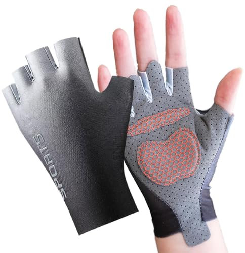 Kinder-Fahrradhandschuhe, 2-teilig, Halbfinger-Handschuhe, fingerlose Skateboard-Fäustlinge, Workout-Handschuhe, rutschfest, für Kindergymnastik