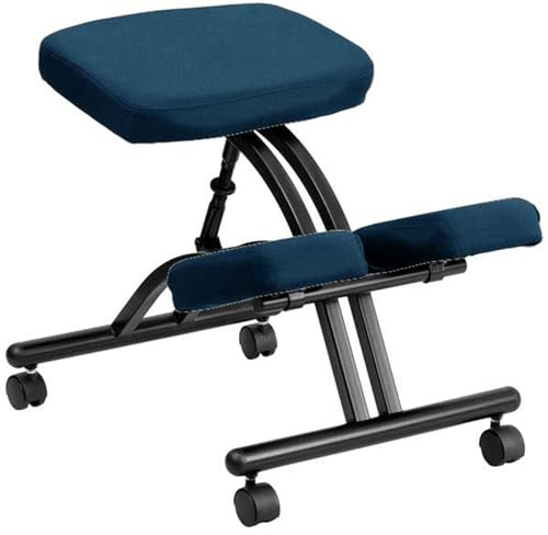 Silla ergonómica de rodillas con espuma viscoelástica, taburete ajustable para uso doméstico y de oficina, mejora la postura con asiento en ángulo