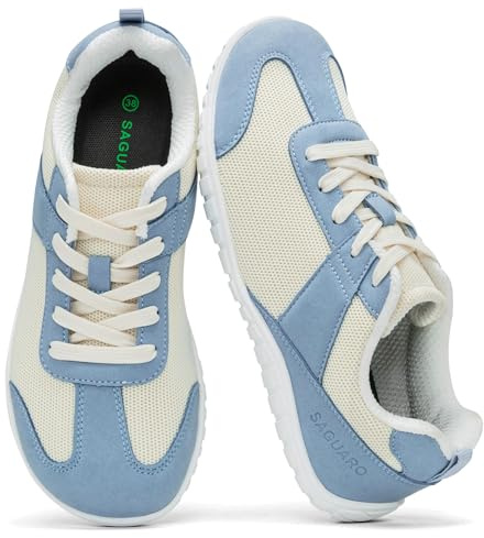 SAGUARO Mujer Zapatillas Barefoot Calzado Minimalista Barefoot Shoes con Puntera Ancha para Uso Diario, Talla 35-43