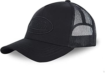 Von Dutch Cap Herren Empfindliche Haut, Tracker Kappe Herren, Natürlich, Ultraweich, Schwarz, Einheitsgröße