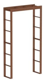 ELEO Rosenbogen Sorrento rostoptik - 2,3 x 1,2 m Rankbogen modern aus Metall stabil handgeschmiedet Schmiedeeisen rostig Edelrost - Stützbogen Winterfest massiv für Rosen, Kletterpflanzen