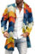 LOIJMK Männer Plus Größe Winter Mantel Kragen Langarm Gepolsterte Jacke Vintage Verdicken Mantel Schaffell Jacke Kurze Hose Herren (Yellow, L)