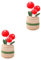 BESPORTBLE Autodekoration 2st Pilzplüsch Im Topf Blumenkissen Sofakissen -plüsch Pflanzen Für Kinder Kidcraft-spielset Topfplüsch-pilzdekor Anlage Rot Schreibtisch Pp Baumwolle
