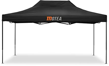 Carpa Gazebo 3x4,5m Plegable/pabellón Plegable Compatible para la Pista MOTEA Negro