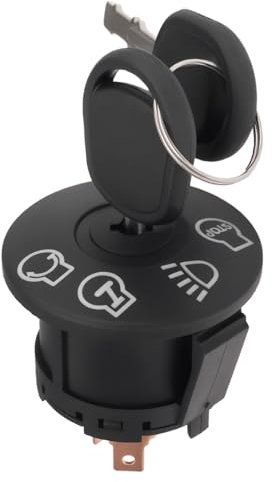 Create idea Interruptor de Encendido para Cortadora de Césped 4 Posiciones 7 Terminales Interruptor de Encendido de Arranque con Llave Compatible con Cub Cadet Compatible con Husqvarna 532175566