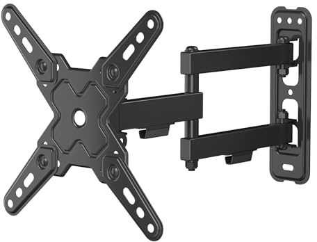 Wiltec TV Wall Bracket for 13-43 Inch TVs, Tilt and Swivel Function, Flexible Arm, Mount Holds Up to 20 kg, Easy Installation, Wall Mounted TV