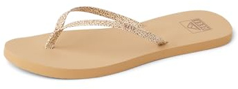 REEF Bliss Nights Womens Flip Flop, Super Lightweight and Soft Footbed, Thin Strap Beach Sandal, Ditsy Cheetah, 10