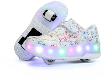 HUSKSWARE Chaussures à roulettes pour Enfant 2 en 1 avec Patins à roulettes