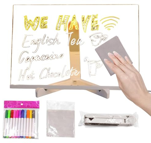 Tableau Lumineux Effaçable À Sec En Acrylique – Planche À Dessin LED Pour, Tableau De Notes LED, Tableau Effaçable Lumineux Aux Couleurs | Planche À Dessin Acrylique Led Réinscriptible,