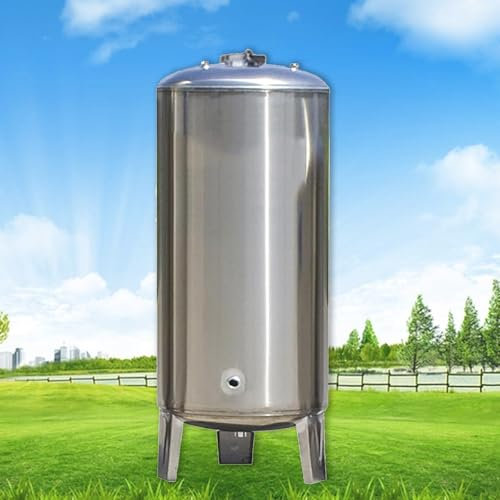 AOZENG 16 26 42 53 66 79 105 132 185 Galones Depósito A Presión, Vertical De Acero Inoxidable Totalmente Automático Depósito A Presión De Agua, Recipiente A Presión con Kit De Montaje(200L/52.8Gal)