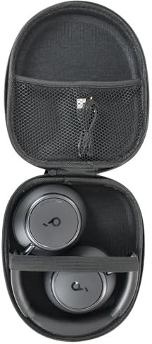 YIIWAY Harte Tasche Hülle Case Kompatibel mit Soundcore by Anker Q11i Q20i Q30 Q45 / Life Q30 / H30i / Space One/Space One Pro Kopfhörer Kabellos Bluetooth, Nur Tasche - Schwarz YC80018