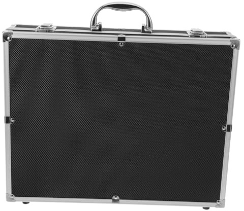 GALPADA Estuche de Transporte Rígido para 4 Micrófonos Inalámbricos con Asa, Aleación de Aluminio y Espuma, Caja Estable y Dura Adecuado para Viajes