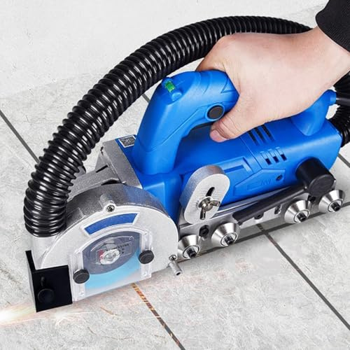 GAYAYAS Nettoyeur électrique de Joints de carrelage, Outil de Nettoyage des Joints de carrelage, 9 000 TR/Min, avec Capot de Protection Transparent et poulie d'assistance