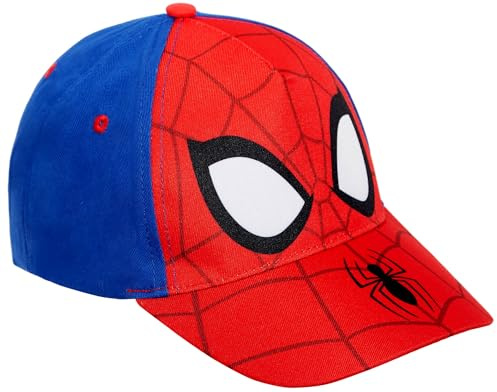 Cappello da baseball Spidey per bambini, cappello estivo con visiera, cappello regolabile, Rosso e blu, Taglia unica