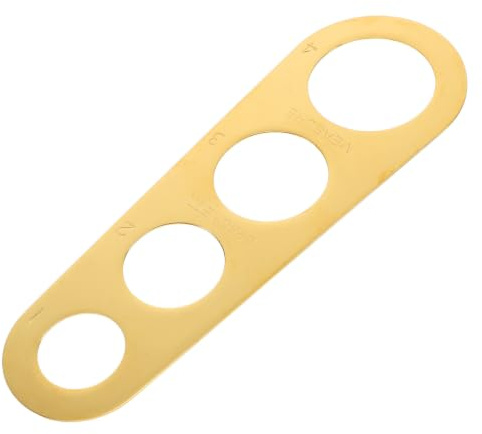 TOYANDONA Herramienta para Medir Espaguetis, Regla para Medir Fideos de Acero Inoxidable, 4 Agujeros, Medición Precisa de Porciones, Fácil de Limpiar, Ligera, Compacta, para Uso en Casa