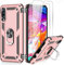 LeYi Coque pour Samsung Galaxy A50 / A50S / A30S avec [2 Pcs Verre Trempé] Anneau Support, Double Renforcée Défense Bumper TPU Silicone Antichoc Armure Housse Etui pour Samsung A50/A50S/A30S Or Rose