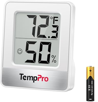 TempPro TP49 Digital Hygrometer Indoor Thermometer Humidity Meter Room Thermometer with Temperature and Humidity Monitor Mini Hygrometer Outdoor Thermometer (Previously ThermoPro)