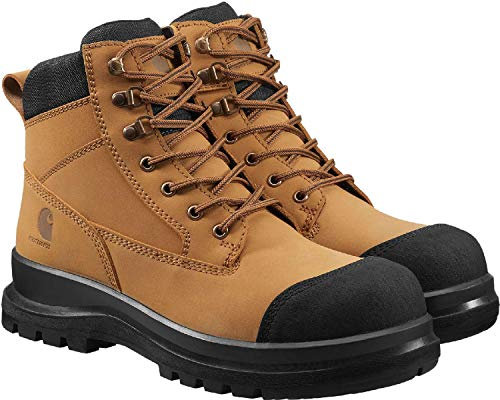 Carhartt Herren Detroit Rugged Flex® 15 cm hoher S3-Sicherheitsstiefel mit Reißverschluss, Weizen, 45
