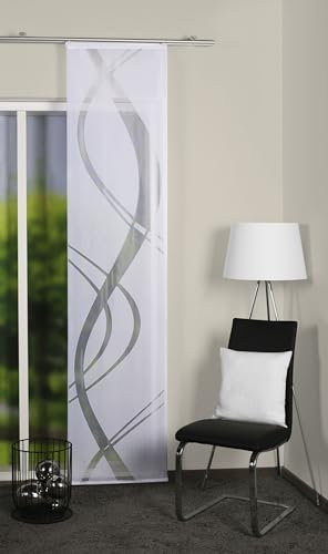 HOME WOHNIDEEN Schiebegardine TIBASO, Blickdicht, Jacquard-Stoff, Farbe: Weiß, Maße:, Größe:175 x 57cm