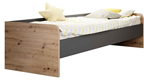 AVANTI TRENDSTORE-Kaeli-Set di mobili camera da letto dei ragazzi/ospiti legno laminato, con armadio, scrivania, libreria e scaffale a muro. Posizionati liberamente. (Letto singolo 90x200 cm)