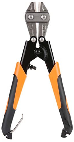 Mini Cortador de Pernos, Cortador de Pernos Con Resorte de 8 Pulgadas, Cortador de Bloqueo de Cadena, Cortador de Cercas de Eslabones de Cadena, Cortador de Tornillos, Resistente