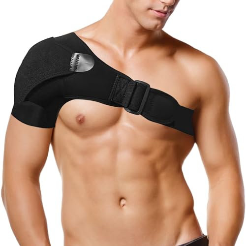 Xkzhrr Verstellbar Schulterbandage aus Atmungsaktivem Neopren für Stabilität und,Unterstützung Bandage Gurt hilft Stabilität, schulterluxation, Unisex, passt sowohl links oder rechts Schulter