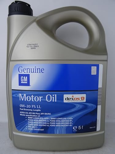 Genuine GM 0W20 DexosD Motoröl 5Liter
