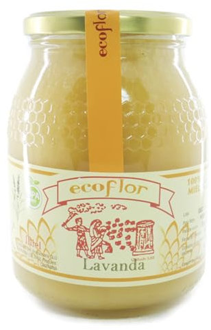 Miel de Lavanda. Miel pura de Abeja Española, 100% Natural. Gusto fresco y ligeramente ácido. Miel artesana de cosecha propia en zona de Cantabria, España. Miel de abeja pura. Gourmet.