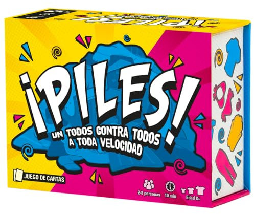 The Lost Boy Entertainment | Piles! | Jeu de Cartes pour Adultes et familles | À partir de 8 Ans | De 2 à 8 Joueurs | 10 Minutes par Partie | Espagnol