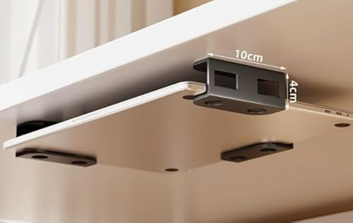 BTBHIHO Untertisch Halterung-Verdickter Kohlenstoffstahl Multifunktionale Halterung Halter für Laptop/Tablet/Tastatur/Router,Einfache Montage Tastatur Halter mit Schrauben