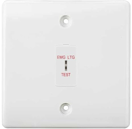 BG Nexus White 2 Way Single Pole Emergency Key Switch