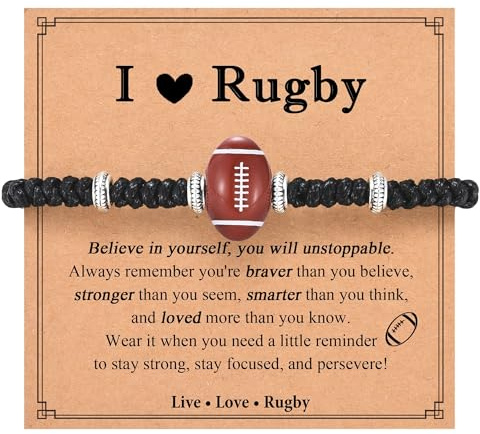 Shuxin Cadeaux de football et rugby pour garçons, bracelets cadeaux pour garçons, cadeaux d'anniversaire Noël et remise de diplôme pour petit-fils, fils, équipe, amis, neveu, frère, idées cadeaux Noël