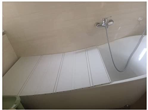 PVC Bathtub Corner Cover 1.2cm Thick Insulating Lid for Standard Tubs Foldable Bathtub Tray & Stand (75x165cm) Space-Saving Easy to Clean