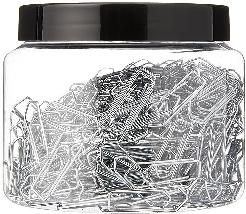 Wedo 90115040054 Büroklammern Metall 26 mm, 400 Stück in praktischer Dose, Glanzverzinkt