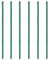 6 x Zaunpfosten Zaunpfahl für Maschendrahtzaun zinkphosphatiert grün kunstoffbeschichtet, 34x1500mm