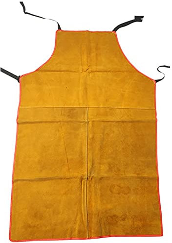Tablier de soudage Tablier de soudage en Cuir, Tablier à la Flamme Chaude de Soudeur, Tablier d'atelier Lourd (Color : Yellow, Size : 100x70cm)