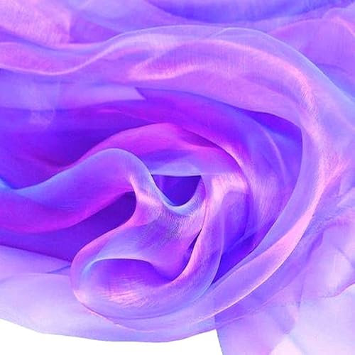 TOLKO 1m Organza Stoffe zum Nähen Meterware | Hauch Zart, Fein, Durchsichtig | zum Dekorieren Basteln 145cm breit | Leichter Glanz Stoff für Gardine Vorhänge Tischdecken Deko Schals (Flieder)