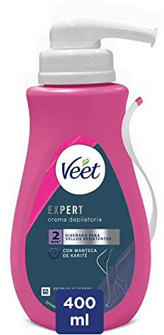Veet Expert Crema Depilatoria Donna per Corpo e Gambe, con Mateca di Karité, 400 ml