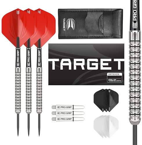 Target Darts Artemis Tungsten Steel Tip Dart Set, 25G | Professional Accessories Dart Kit, Pro Grip Shafts, Pro Ultra Flights, Dart Wallet Included
