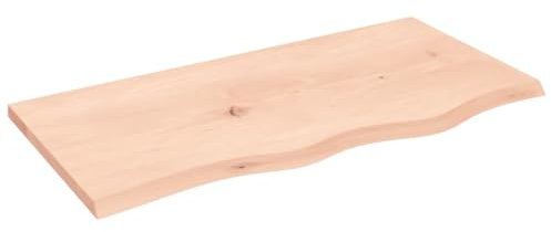 vidaXL Tablero de Mesa, Superficie de Estantería, Tablero de Bricolaje de Repuesto, Superficie de Mesa de Comedor, Madera Maciza de Roble sin Tratar