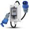 SWAWIS Wattmetro Digitale Mobile con Spina CEE 230V IP67 Misuratore Consumo Elettrico Mobile Outdoor Contatore Energia Elettrica Con Led/Reset Misuratore di Consumo Elettrico