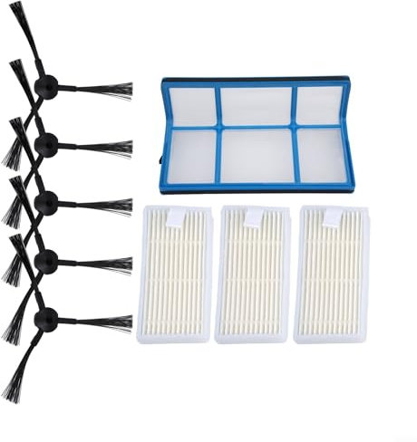 Besttoolifes Staubsauger-Set für Medion MD16192 MD18501 MD18600, für V3 V3s V5 V5s V5s Pro, 1 x Vorfilter-Netz, 3 x Filter, 6 x Seitenbürsten