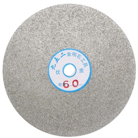 sourcing map Disque plat diamant de 15,2 x 1,27 cm, grain 60, meule abrasive avec revêtement diamant pour meulage, polissage, céramique, verre, pierres, pierres précieuses