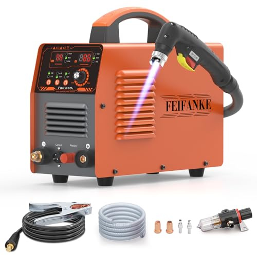 FEIFANKE 230V 75A Plasmaschneider IGBT 25MM Max Berührungslose Hochfrequenzzündung 2T/4T Betrieb für Stahl Edelstahl Kupfer Aluminium